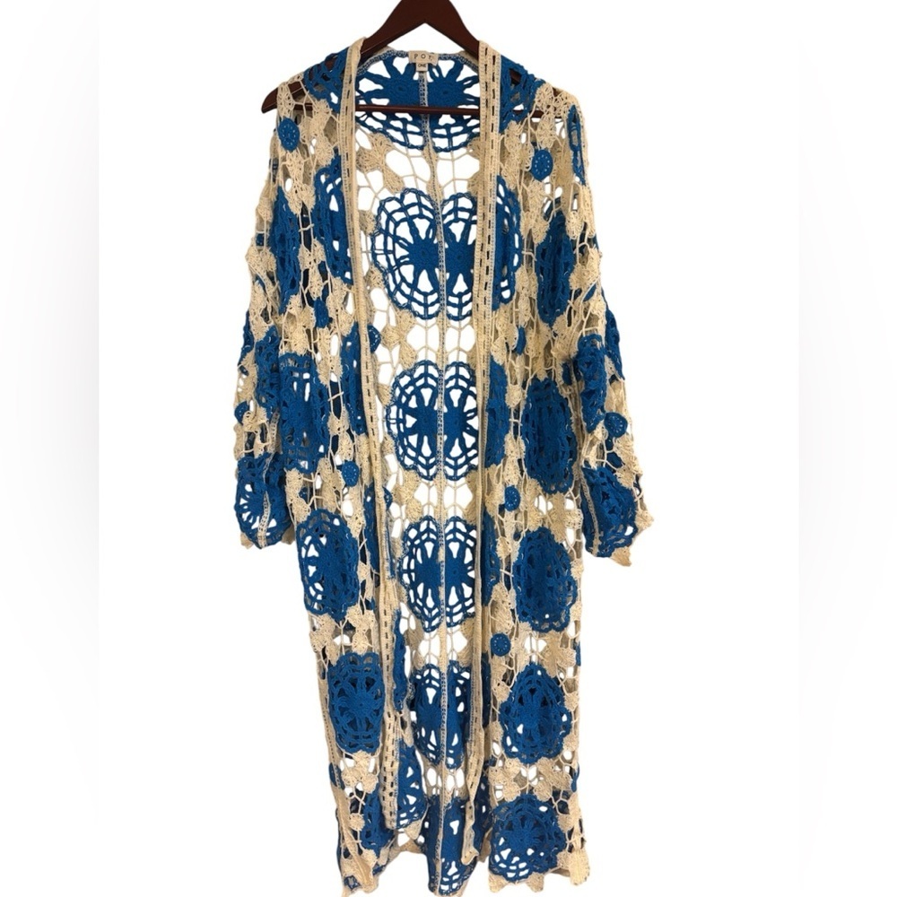 POL  crochet Knit Duster/Kimono NWOT - Picture 3 of 5